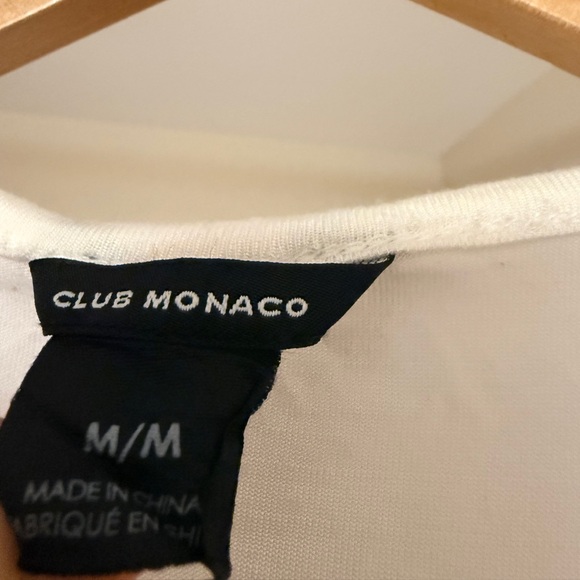 Club Monaco Ivory Textured Ruffle Tank Top – Size M/M - Picture 4 of 6